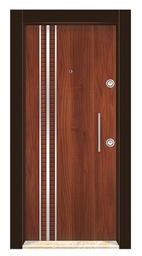 Хромированно  ламиноксная стальная дверь KRL1910
